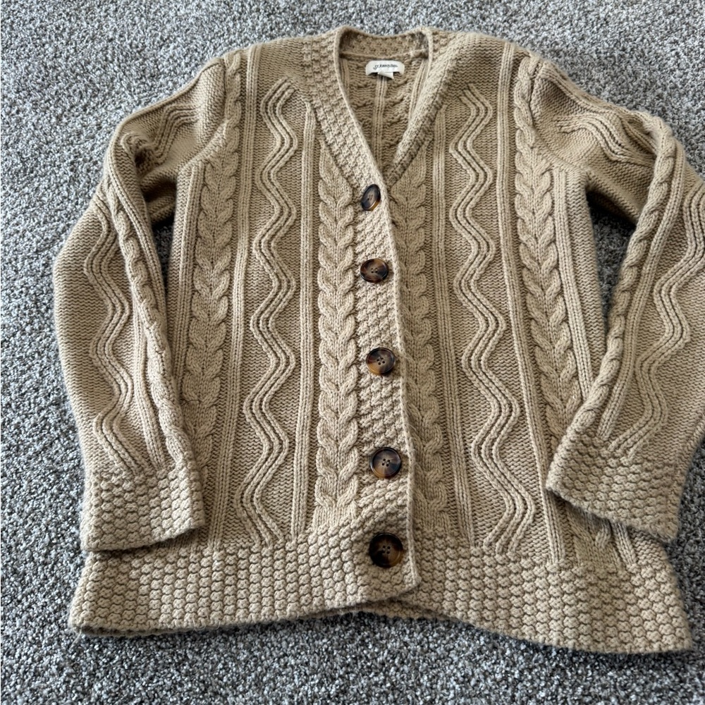 St. John's Bay Brown Cable Knit Cardigan